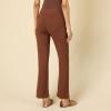 imageAmazon Essentials Womens Wide Rib Flared Ankle Pant Previously Daily RitualChocolate