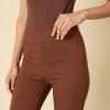 imageAmazon Essentials Womens Wide Rib Flared Ankle Pant Previously Daily RitualChocolate