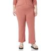 imageAmazon Essentials Womens Wide Rib Flared Ankle Pant Previously Daily RitualTerracotta
