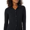 imageAmazon Essentials Womens Wide Rib Long Sleeve Buttonup Collared Cardigan Pants Sold SeparatelyBlack