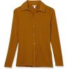 imageAmazon Essentials Womens Wide Rib Long Sleeve Buttonup Collared Cardigan Pants Sold SeparatelyBrown