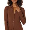 imageAmazon Essentials Womens Wide Rib Long Sleeve Buttonup Collared Cardigan Pants Sold SeparatelyChocolate