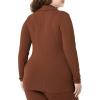 imageAmazon Essentials Womens Wide Rib Long Sleeve Buttonup Collared Cardigan Pants Sold SeparatelyChocolate