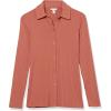 imageAmazon Essentials Womens Wide Rib Long Sleeve Buttonup Collared Cardigan Pants Sold SeparatelyTerracotta