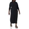 imageAmazon Essentials Womens Wide Rib Open Back Long Sleeve Dress Previously Daily RitualBlack