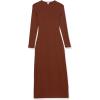imageAmazon Essentials Womens Wide Rib Open Back Long Sleeve Dress Previously Daily RitualChocolate
