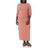 imageAmazon Essentials Womens Wide Rib Open Back Long Sleeve Dress Previously Daily RitualTerracotta