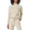imageAmazon Essentials Womens Winter LongSleeve Sweater Soft Touch Funnel Neck Cable KnitBeige