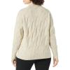 imageAmazon Essentials Womens Winter LongSleeve Sweater Soft Touch Funnel Neck Cable KnitBeige