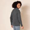 imageAmazon Essentials Womens Winter LongSleeve Sweater Soft Touch Funnel Neck Cable KnitCharcoal Heather