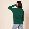 imageAmazon Essentials Womens Winter LongSleeve Sweater Soft Touch Funnel Neck Cable KnitDark Green