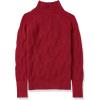 imageAmazon Essentials Womens Winter LongSleeve Sweater Soft Touch Funnel Neck Cable KnitDark Red