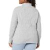 imageAmazon Essentials Womens Winter LongSleeve Sweater Soft Touch Funnel Neck Cable KnitGrey Heather