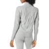 imageAmazon Essentials Womens Winter LongSleeve Sweater Soft Touch Funnel Neck Cable KnitGrey Heather