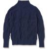 imageAmazon Essentials Womens Winter LongSleeve Sweater Soft Touch Funnel Neck Cable KnitNavy