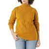 imageAmazon Essentials Womens Winter LongSleeve Sweater Soft Touch Funnel Neck Cable KnitTobacco Brown