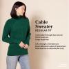imageAmazon Essentials Womens Winter LongSleeve Sweater Soft Touch Funnel Neck Cable KnitTobacco Brown