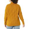imageAmazon Essentials Womens Winter LongSleeve Sweater Soft Touch Funnel Neck Cable KnitTobacco Brown