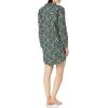 imageAmazon Essentials Womens Woven Flannel Notch Collar Nightgown Available in Plus SizeBlack Folkloric