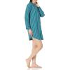 imageAmazon Essentials Womens Woven Flannel Notch Collar Nightgown Available in Plus SizeBlue Green Vertical Stripe