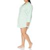 imageAmazon Essentials Womens Woven Flannel Notch Collar Nightgown Available in Plus SizeMint Green Forest Animals