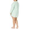 imageAmazon Essentials Womens Woven Flannel Notch Collar Nightgown Available in Plus SizeMint Green Forest Animals