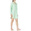 imageAmazon Essentials Womens Woven Flannel Notch Collar Nightgown Available in Plus SizeMint Green Forest Animals