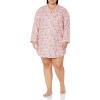 imageAmazon Essentials Womens Woven Flannel Notch Collar Nightgown Available in Plus SizeWhite Forest