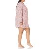 imageAmazon Essentials Womens Woven Flannel Notch Collar Nightgown Available in Plus SizeWhite Forest