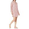 imageAmazon Essentials Womens Woven Flannel Notch Collar Nightgown Available in Plus SizeWhite Forest
