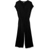 imageAmazon Essentials womens ShortSleeve Surplice Cropped WideLeg Jumpsuit with Elastic WaistBlack