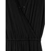 imageAmazon Essentials womens ShortSleeve Surplice Cropped WideLeg Jumpsuit with Elastic WaistBlack