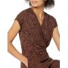 imageAmazon Essentials womens ShortSleeve Surplice Cropped WideLeg Jumpsuit with Elastic WaistBrown Animal Print