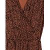 imageAmazon Essentials womens ShortSleeve Surplice Cropped WideLeg Jumpsuit with Elastic WaistBrown Animal Print