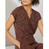 imageAmazon Essentials womens ShortSleeve Surplice Cropped WideLeg Jumpsuit with Elastic WaistBrown Animal Print