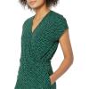 imageAmazon Essentials womens ShortSleeve Surplice Cropped WideLeg Jumpsuit with Elastic WaistClouds Print