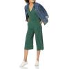 imageAmazon Essentials womens ShortSleeve Surplice Cropped WideLeg Jumpsuit with Elastic WaistClouds Print