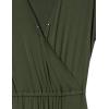 imageAmazon Essentials womens ShortSleeve Surplice Cropped WideLeg Jumpsuit with Elastic WaistDark Olive