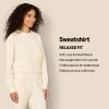 imageAmazon Essentials x Sofia Grainge Womens Boxy Drop Shoulder Crewneck SweatshirtIvory