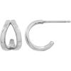 imageAmazon Essentials 14K Gold or Rhodium Plated Split HoopsRhodium