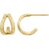 imageAmazon Essentials 14K Gold or Rhodium Plated Split HoopsYellow Gold