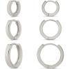 imageAmazon Essentials 14K Gold or Sterling Silver Plated Hoop SetSilver