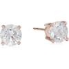 imageAmazon Essentials Plated Sterling Silver Cubic Zirconia Stud Earrings Round ampamp PrincessWhiteRose Gold