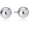 imageAmazon Essentials Plated Sterling Silver Polished Ball Stud Earrings  previously Amazon CollectionSilver