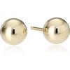 imageAmazon Essentials Plated Sterling Silver Polished Ball Stud Earrings  previously Amazon CollectionYellow Gold