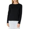 imageAmazon Essentials Womens 100 Cotton RegularFit LongSleeve Crewneck TShirtBlack