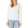 imageAmazon Essentials Womens 100 Cotton RegularFit LongSleeve VNeck TShirtWhite