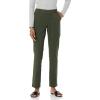 imageAmazon Essentials Womens BiStretch Full Length Straight Leg PantDark Green