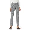 imageAmazon Essentials Womens BiStretch Full Length Straight Leg PantWhite Gingham