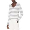 Light Grey Heather White Rugby Stripe